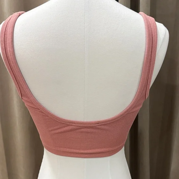 Zara Ribbed Pink Bra Top - Picture 2 of 3